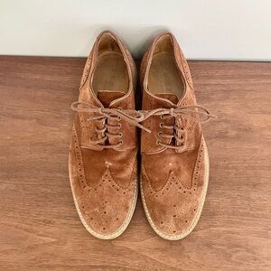 Men's Brown Suede Oxford Shoes